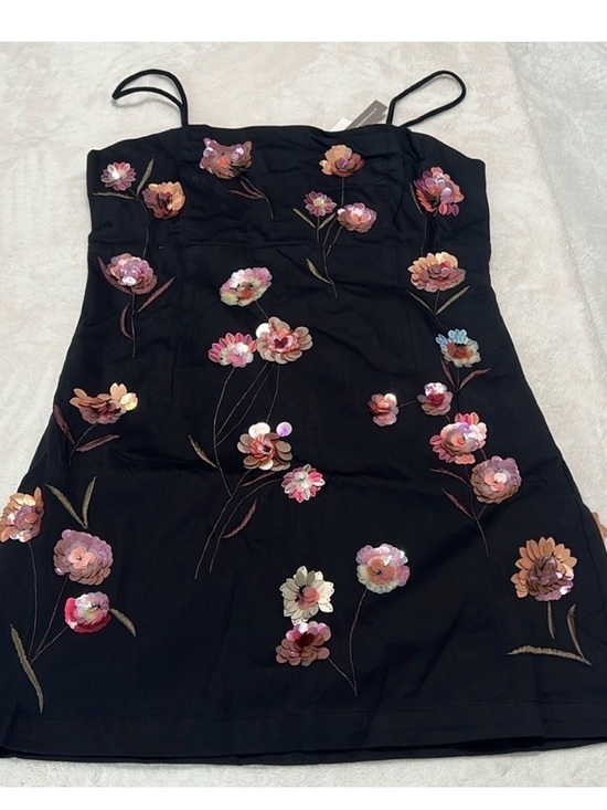 Anthropologie Dresses & Skirts - Maeve by Anthropologie 3D Floral Spaghetti Mini Dress NWT — Sz 10